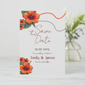 Carte d'invitation pour annoncer la date de mariag (Debout devant)