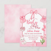 Carte d'invitation pour Baby Shower (Devant / Derrière)