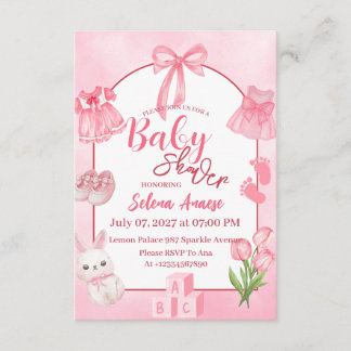 Carte d'invitation pour Baby Shower