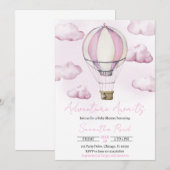 Carte d'invitation pour Baby Shower Aventure à ven (Devant / Derrière)