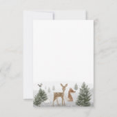 Carte d'invitation pour Baby shower Boho Woodland  (Dos)