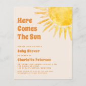 Carte d'invitation pour Baby Shower Budget Here Co (Devant)