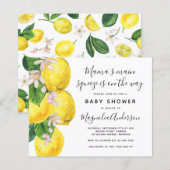Carte d'invitation pour Baby Shower Budget Lemon M (Devant / Derrière)