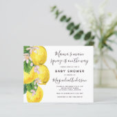 Carte d'invitation pour Baby Shower Budget Lemon M (Debout devant)