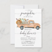 Carte d'invitation pour Baby shower de camion peti (Devant)