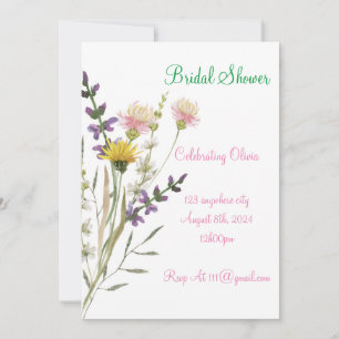 CARTE D'INVITATION POUR BABY-SHOWER DE MARIEES AUX