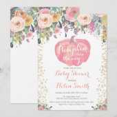 Carte d'invitation pour Baby shower de petite Citr (Devant / Derrière)