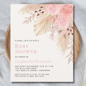 Carte d'invitation pour Baby Shower fille avec Her