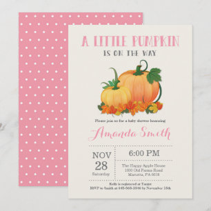 Carte d'invitation pour Baby Shower Fille Thème Ci