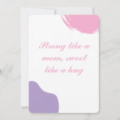 Carte d'invitation pour Baby Shower « Fort comme m (Dos)