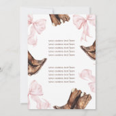 Carte d'invitation pour Baby Shower Jumeaux Boots (Dos)