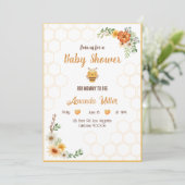 Carte d'invitation pour Baby Shower Mommy To Bee (Debout devant)