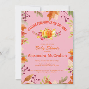 Carte d'invitation pour Baby Shower Petit Citrouil
