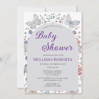 Carte d'invitation pour Baby Shower sur le thème d