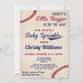 Carte d'invitation pour bébés à thème de baseball (Devant)