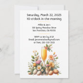 Carte d'invitation pour Brunch & Bubbly de Pâques (Dos)
