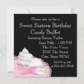 Carte d'invitation pour buffet de bonbons (Dos)