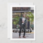 Carte d'invitation pour diplômé de script simple (Devant)