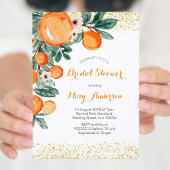 Carte d'invitation pour douche nuptiale orange mod