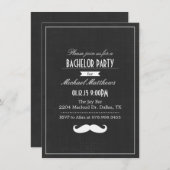 Carte d'invitation pour enterrement de vie de garç (Devant / Derrière)