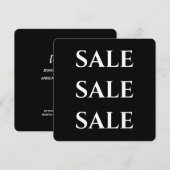 Carte d'invitation pour événement de vente privée (Devant / Derrière)