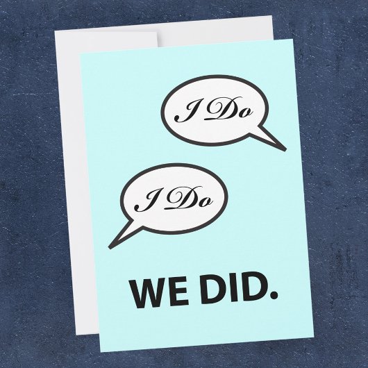 Carte d'invitation pour fête après mariage avec te