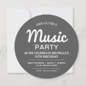 Carte d'invitation pour fête d'anniversaire avec e (Dos)