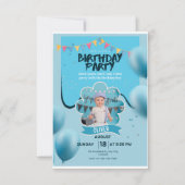 Carte d'invitation pour fête d'anniversaire Ballon (Devant)