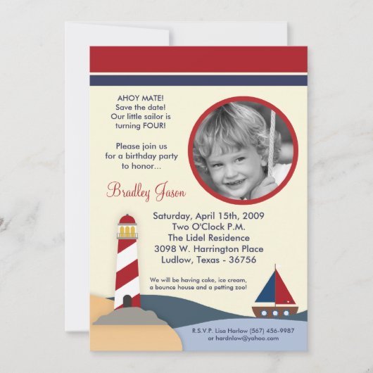 Carte d'invitation pour fête d'anniversaire de bat (Devant)