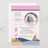 Carte d'invitation pour fête d'anniversaire de bat (Devant / Derrière)