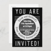 Carte d'invitation pour fête d'anniversaire de mar (Devant / Derrière)