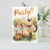 Carte d'invitation pour fête d'automne – Rassemble (Debout devant)