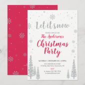 Carte d'invitation pour fête de Noël (Devant / Derrière)