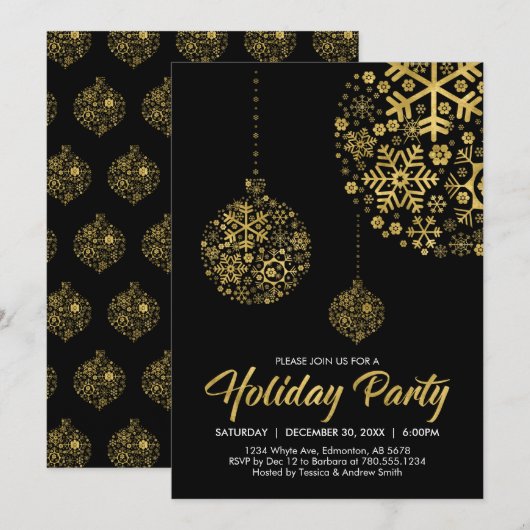 Carte d'invitation pour fête de Noël / Fêtes (Devant / Derrière)