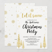 Carte d'invitation pour fête de Noël / vacances (Devant / Derrière)