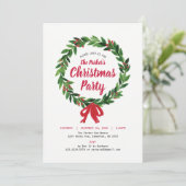 Carte d'invitation pour fête de Noël / vacances (Debout devant)