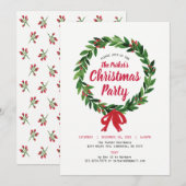 Carte d'invitation pour fête de Noël / vacances (Devant / Derrière)
