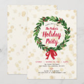 Carte d'invitation pour fête de Noël / vacances (Devant / Derrière)