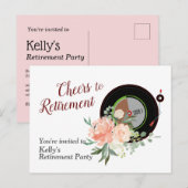 Carte d'invitation pour fête de retraite musicale (Devant / Derrière)