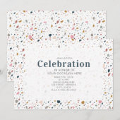 Carte d'invitation pour fête générique Terrazzo  (Devant / Derrière)