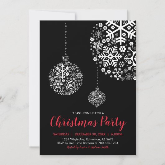 Carte d'invitation pour fêtes de Noël (Devant)