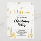 Carte d'invitation pour fêtes de Noël (Devant / Derrière)