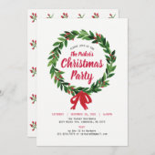 Carte d'invitation pour fêtes de Noël (Devant / Derrière)