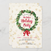 Carte d'invitation pour fêtes de Noël (Devant / Derrière)