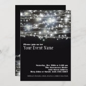 Carte d'invitation pour fêtes étoilées (Devant / Derrière)