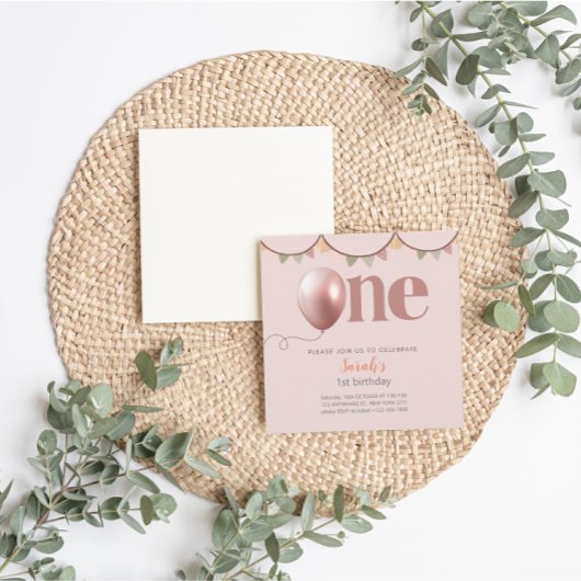 Carte d'invitation pour fille d'anniversaire