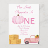 carte d'invitation pour fille d'un an (Devant)