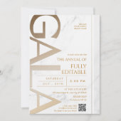 Carte d'invitation pour gala de charité d'entrepri (Devant)
