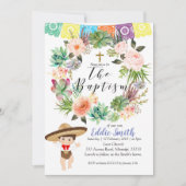 Carte d'invitation pour garçon mexicain Baptême (Devant)