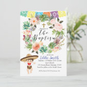 Carte d'invitation pour garçon mexicain Baptême (Debout devant)